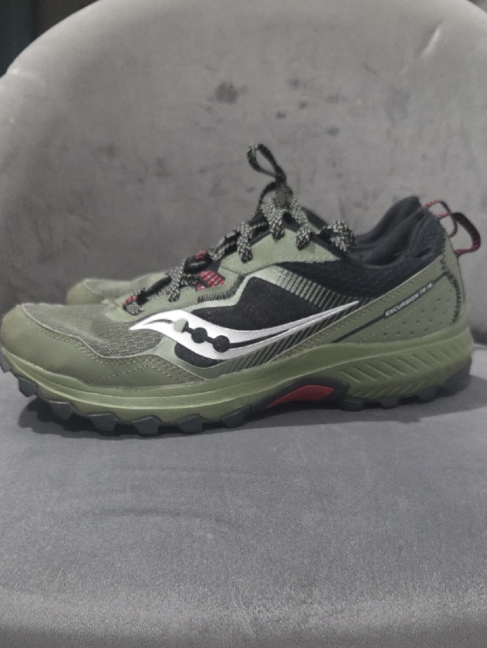 Saucony Olive Green and Black Trail Running Shoes